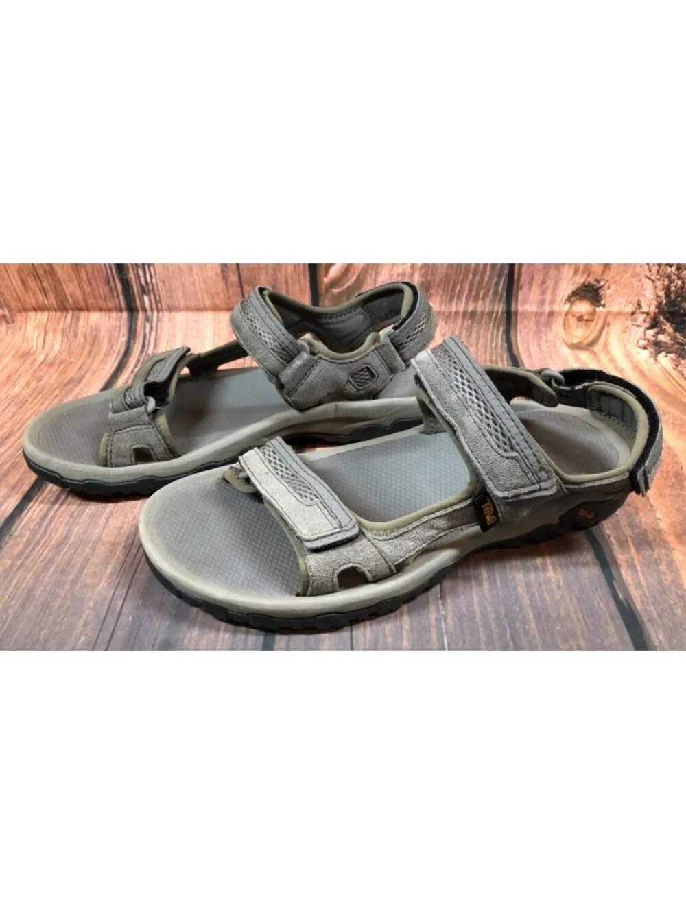 Teva Mens 10 / 43 Hudson Taupe Suede Sport Outdoor Hiking Sandals